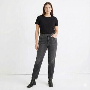 EVERLANE Cotton Elastane Blend Washed Black Curvy Cheeky Jeans US Sz 35
